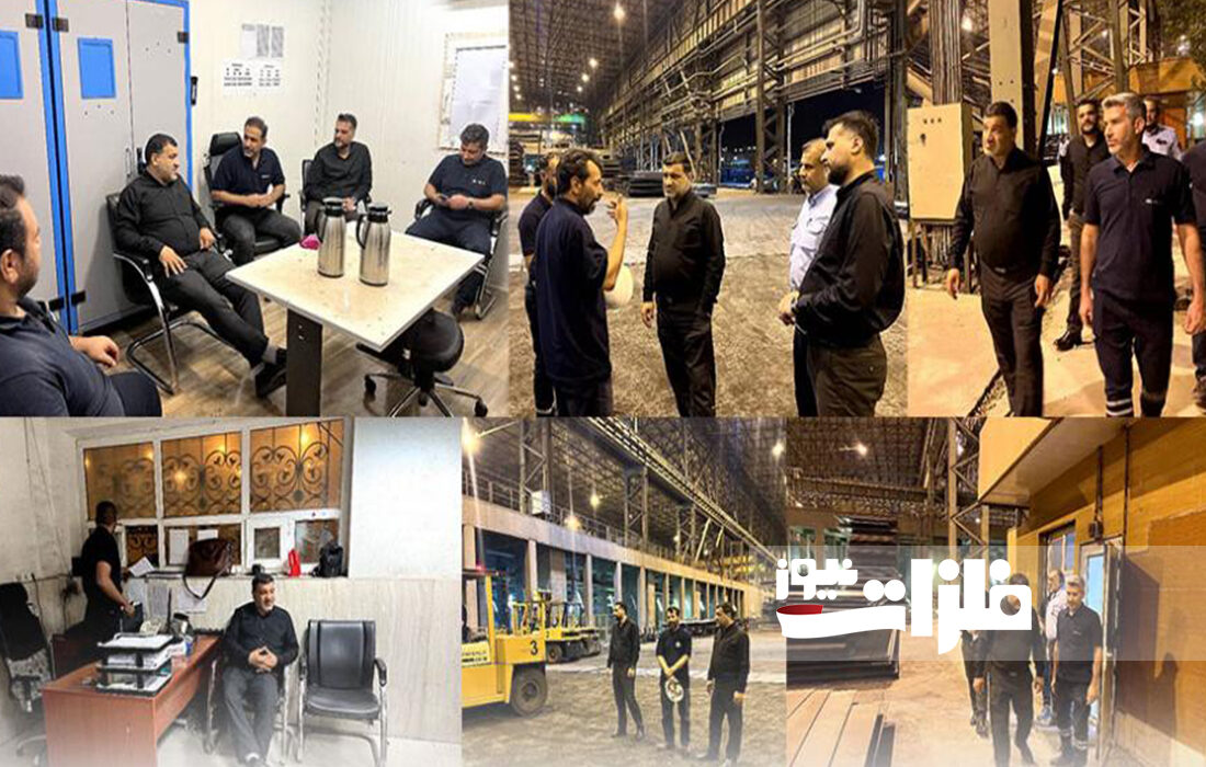 بازدید شبانه مدیرعامل شرکت فولاد اکسین خوزستان از نواحی مختلف تولید